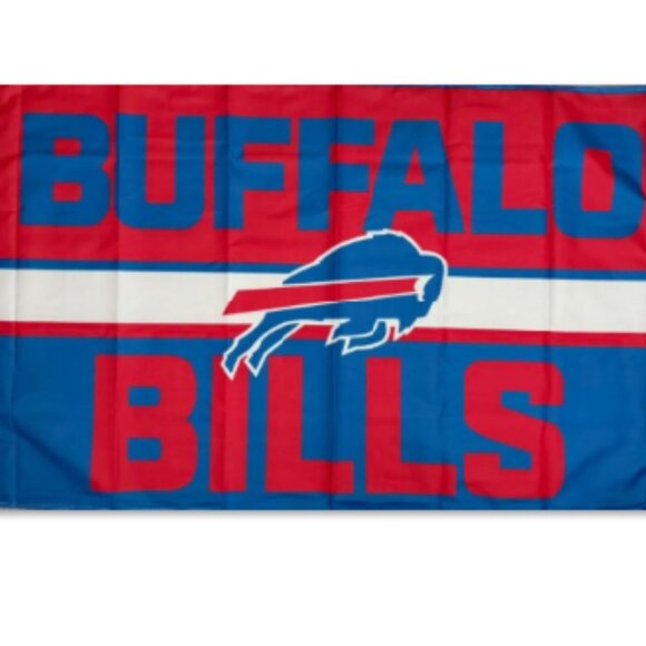 Buffalo Bills Double Sided Blanket Thick Stripe NFL 3x5 foot Flag - Picture 1 of 6